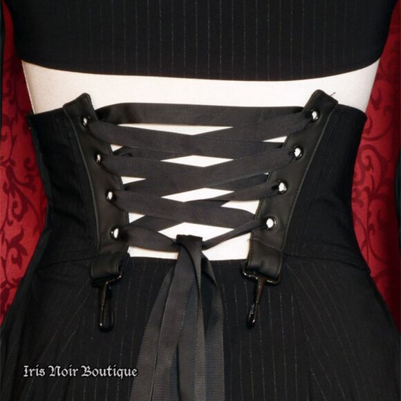Lip Service Gangsta Pranksta Goth Steampunk High Waist Bustle Corset Skirt S - Picture 9 of 9